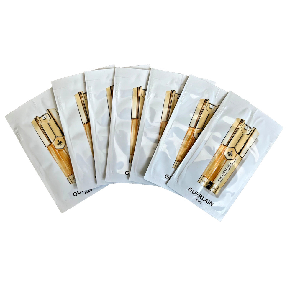 Guerlain Abeille Royal Double R Renew And Repair Sample Lot 7pcs x .02 floz each